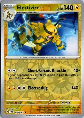 Electivire - SV05: Temporal Forces #054/162 Reverse Holo Uncommon - Image 1 of 2