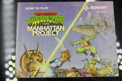 NO GAME- Authentic Manual ONLY! Nintendo NES Teenage Mutant Ninja Turtles III T Foto 1 de 2