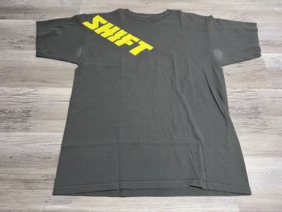 Винтажная мужская футболка Shift для мотокросса гонок с коротким рукавом размер средний серый - Изображение 1 из 4