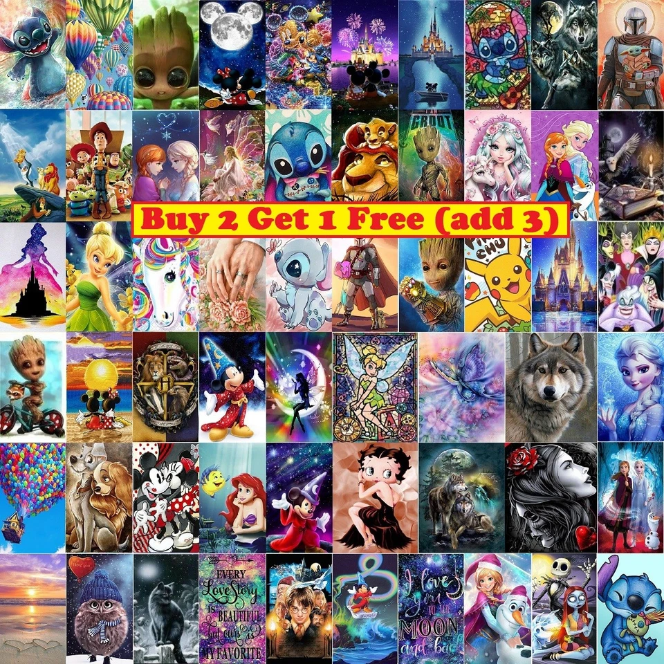 5D Full Drills Diamond Painting Embroidery Art Decor Cross Stitch Kits DIY Gifts - Image 1 of 4