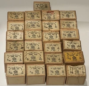 Vintage Holtite Continental Screw Co Paper Box Variety Lot Round, Flat,Fillister - Picture 1 of 20