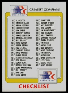 1983 Topps Greatest Olympians #69 Checklist - Picture 1 of 2