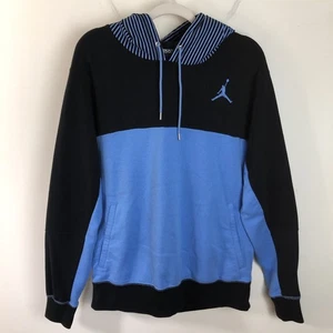 Nike Air Jordan Jumpman Flight UNC Tar Heel Hoodie Men’s Sz L Baby Blue Black - Picture 1 of 15