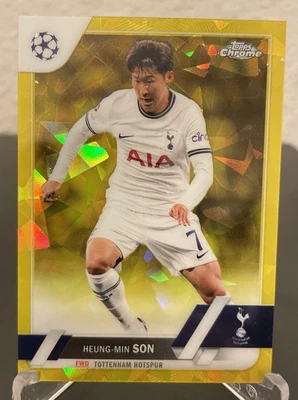Heung-Min Son 2022-23 Topps Chrome UEFA Yellow Sapphire Refractor /99 - Image 1 of 2