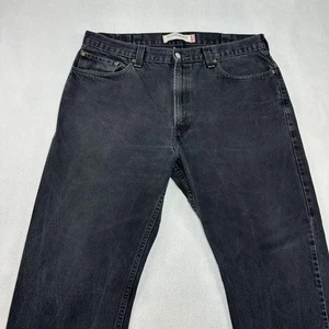 Levis 505 Jeans Herren 38x26 Schwarz Regular Fit Straight Leg Zip Fly Y2K Denim Vintage - Bild 1 von 11