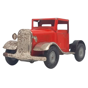 Tri-ang Minic Vintage Uhrwerk Weißblech LKW 30er Jahre rot ohne Schlüssel, ungeprüft selten - Bild 1 von 22