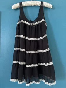 Oscar de la Renta - Damen - Medium - schwarze Spitze - Nachthemd Dessous Pink Label - Bild 1 von 2