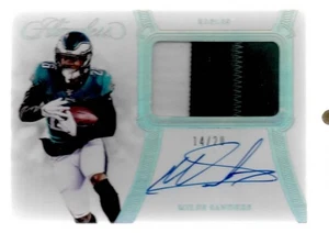 Miles Sanders Auto 2019 Flawless Silver Holo Foil 4 Color Patch SP RC /20 - Bild 1 von 2