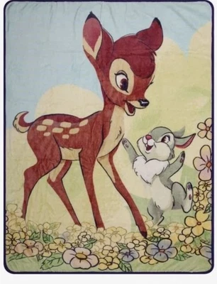 Manta Disney Bambi and Thumper Silk Touch 50x60 Nueva Foto 1 de 3