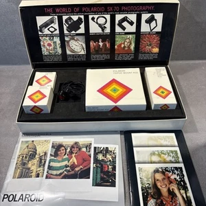 Juego de accesorios para cámara terrestre Polaroid SX-70 de colección 111 112 113 120 121 en caja - Imagen 1 de 7