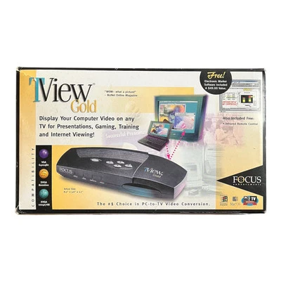 Vintage Focus Enhancements TView Gold PC to TV Video Converter - Image 1 of 3