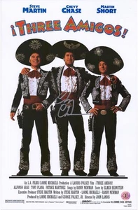 Chevy Chase The Three Amigos Autographed 11" x 17" Movie Poster - Picture 1 of 1