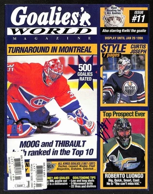 Revista Mundial de Porteros Roberto Luongo Florida Panthers Firmada/Auto JSA 197291 Foto 1 de 2