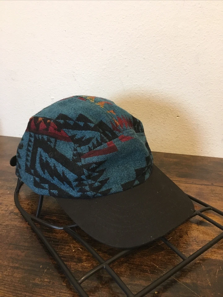 Sombrero Pendleton Strapback Años 90 5 Paneles Patrón Azteca Edición Limitada Hecho en EE. UU. Foto 1 de 4