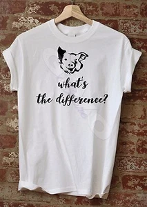 What's The Difference Camiseta Vegana Dieta Vegetariana Camiseta Apoyo Animales - Imagen 1 de 12