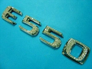 CRISTAL * E550 * Hecho con Swarovsk INSIGNIA DE CARTA MALETERO PARA MERCEDES BENZ CLASE E - Imagen 1 de 3