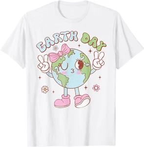 Cute Earth Day Shirts For Girls Kids Toddler Save The Planet T-Shirt - Picture 1 of 5