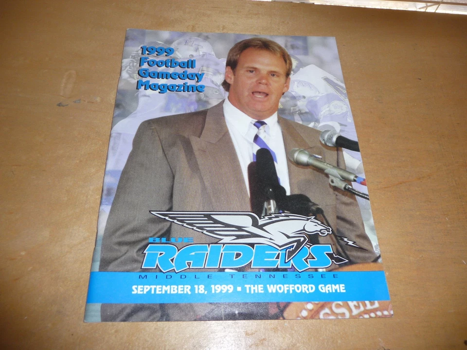 1999 WOFFORD (SC) AT MIDDLE TENNESSEE COLLEGE FOOTBALL PROGRAM  EX-MINT - Image 1 of 1