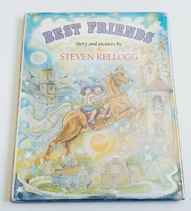 Steven Kellogg BEST FRIENDS, 1st Edition, HC/DJ, Inscribed with Sketch 1986 - Imagen 1 de 10