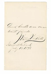 1871 AUTOGRAFO dell'autore di libri di testo J. WILLIS WESTLAKE - ""Come scrivere lettere..." - Foto 1 di 1