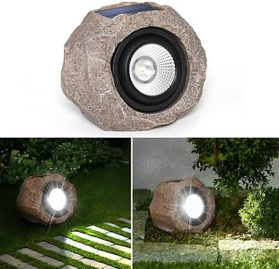 KANSTAR Solar Rock Light Outdoor, Stone Landscape Path Garden Lamp, Waterproof Spotlight