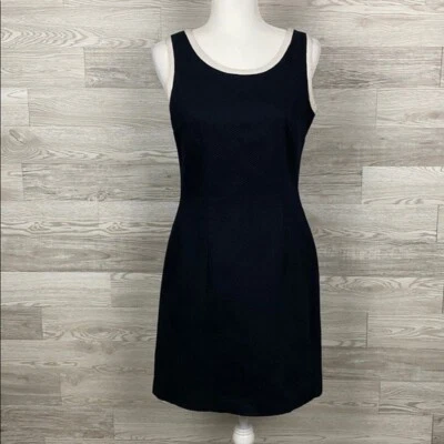Vestido Formal Henri Bendel Vintage Cremallera Negro Textura Cóctel Ajustado Negocios Foto 1 de 4