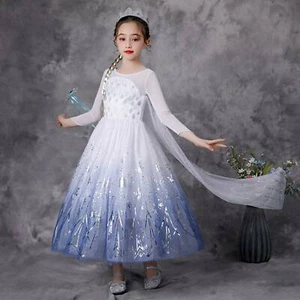 Luxury Frozen Elsa Sparkly Costume Dress 5018 - Picture 1 of 9