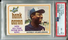 1974 Topps #1 Hank Aaron PSA 6 EX-MT All Time Home Run King