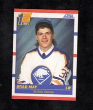 1990 Brad May Score Hockey 1st Round Draft Choice Rookie RC Buffalo Sabres