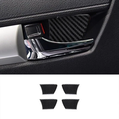 4x Carbon Fiber Interior Door Handle Bowl Cover Trim For Toyota Hilux 2015-2021 — 第 1/4 张图片
