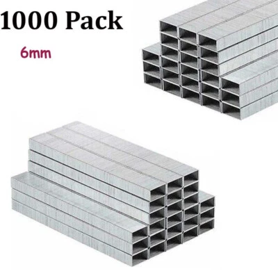 1000pc Pack Heavy Duty 6mm Staples Staple Gun Tacker Upholstery Pins For Staple