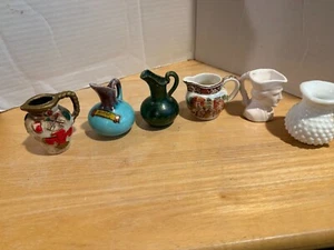 Milchkännchen Krüge 6 Mini klein Keramik Glas Keramik Miniatur klein Vintage - Bild 1 von 4