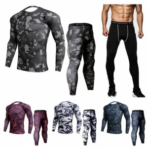 Men's Thermal Underwear Set Male Wimter Warm Clothes Riding Suit Long  Johns Top - Picture 1 of 38