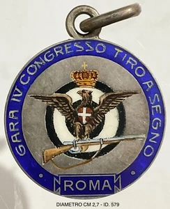 ROMA TIRO A SEGNO NAZIONALE IV CONGRESSO MEDAGLIA ARG. GARA STRAORDINARIA 1904 - Picture 1 of 6