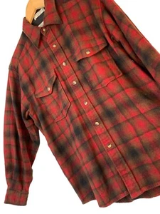 Pendelton waschbares Outdoorhemd 100% Schurwolle rot kariert Herren Größe M 10001 - Bild 1 von 6