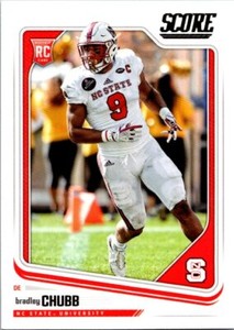 2018 Score #336 Bradley Chubb Scorecard near mint