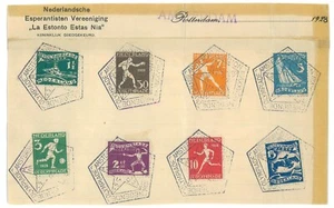 P3532 -OLYMPIC GAMES 1928 AMSTERDAM , OLYMPIC SET. ON PAPER CANCELLED 15.6.28 - Picture 1 of 1