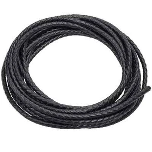 5 Yards Geflochtenes Lederband Rund Lederband 4 mm für Schmuckherstellung Bolokrawatte - Bild 1 von 6