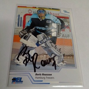 DEL Trading Card Hamburg Freezers Saison 2002/03 signiert Boris Rousson