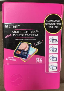 FIT & FRESH MULTI FLEX BENTO SYSTEM2-ICE PACKS PBA FREE LEAK RESISTANT - Picture 1 of 3