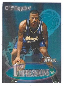 1999-00 SKYBOX APEX COREY MAGGETTE 1ST IMPRESSIONS #11 FI ORLANDO MAGIC DUKE - Picture 1 of 2