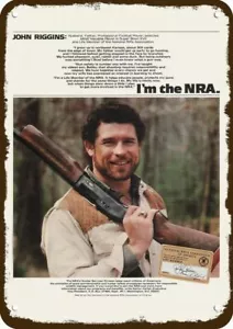1984 NRA & NFL REDSKINS JOHN RIGGINS Vintage Look DECORATIVE REPLICA METAL SIGN - Picture 1 of 1