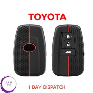 SILICONE REMOTE KEY FOB COVER CASE FOR TOYOTA CHR COROLLA YARIS RAV4 CAMRY PRIUS - Picture 1 of 7