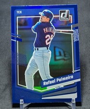 Rafael Palmeiro Blue Holo Foil 2023 Panini Donruss Card #213 Texas Rangers 