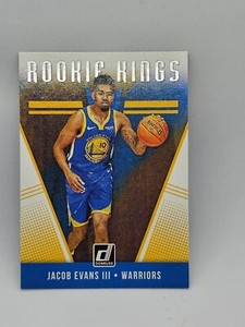 2018-19 DONRUSS ROOKIE KINGS JACOB EVANS III RC WARRIORS #25 NICE!
