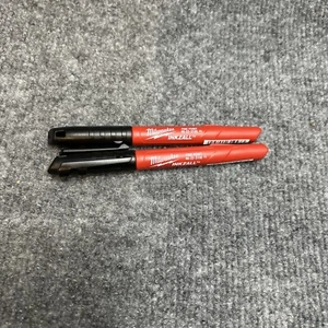 2 Milwaukee 48-22-3100 Inkzall Jobsite Fine Point Black Permanent Marker - Picture 1 of 1