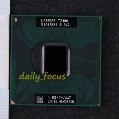 For Intel Core Duo T2400 SL8VQ 1.83 GHz LE80539GF0342M CPU Processor 667 MHz - Image 1 of 2