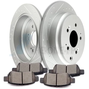 For 2005 - 2010 Honda Odyssey Rear Drilled & Slotted Brake Rotors Ceramic Pads - Bild 1 von 12