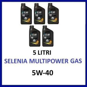 5 LITRI OLIO MOTORE SELENIA MULTIPOWER GAS 5W-40 mopar ACEA C3 API SM (5 L) - Foto 1 di 1