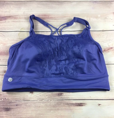 Sujetador deportivo Lane Bryant Livi Active sin alambre talla 20 púrpura Foto 1 de 4